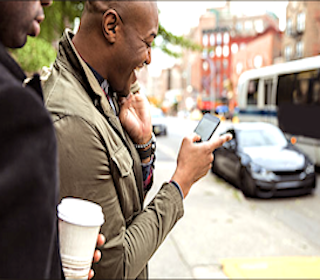 Guys waiting for rideshare